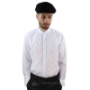 Mens Vintage Check Pattern Shirt with Removable Collar