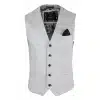 Mens Vintage Cream Waistcoat with Pocket Watch
