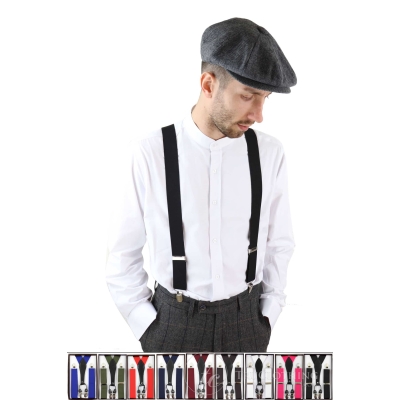 Mens Vintage Trouser Braces/Suspenders - Many Colours