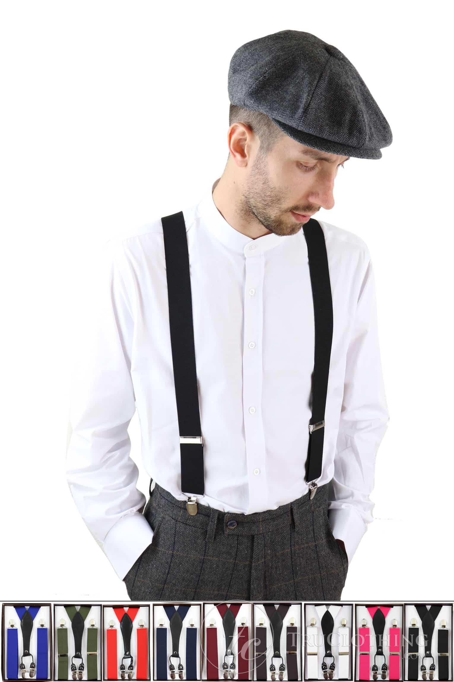 Mens Vintage Trouser Braces/Suspenders - Many Colours: Buy Online - Happy  Gentleman United States