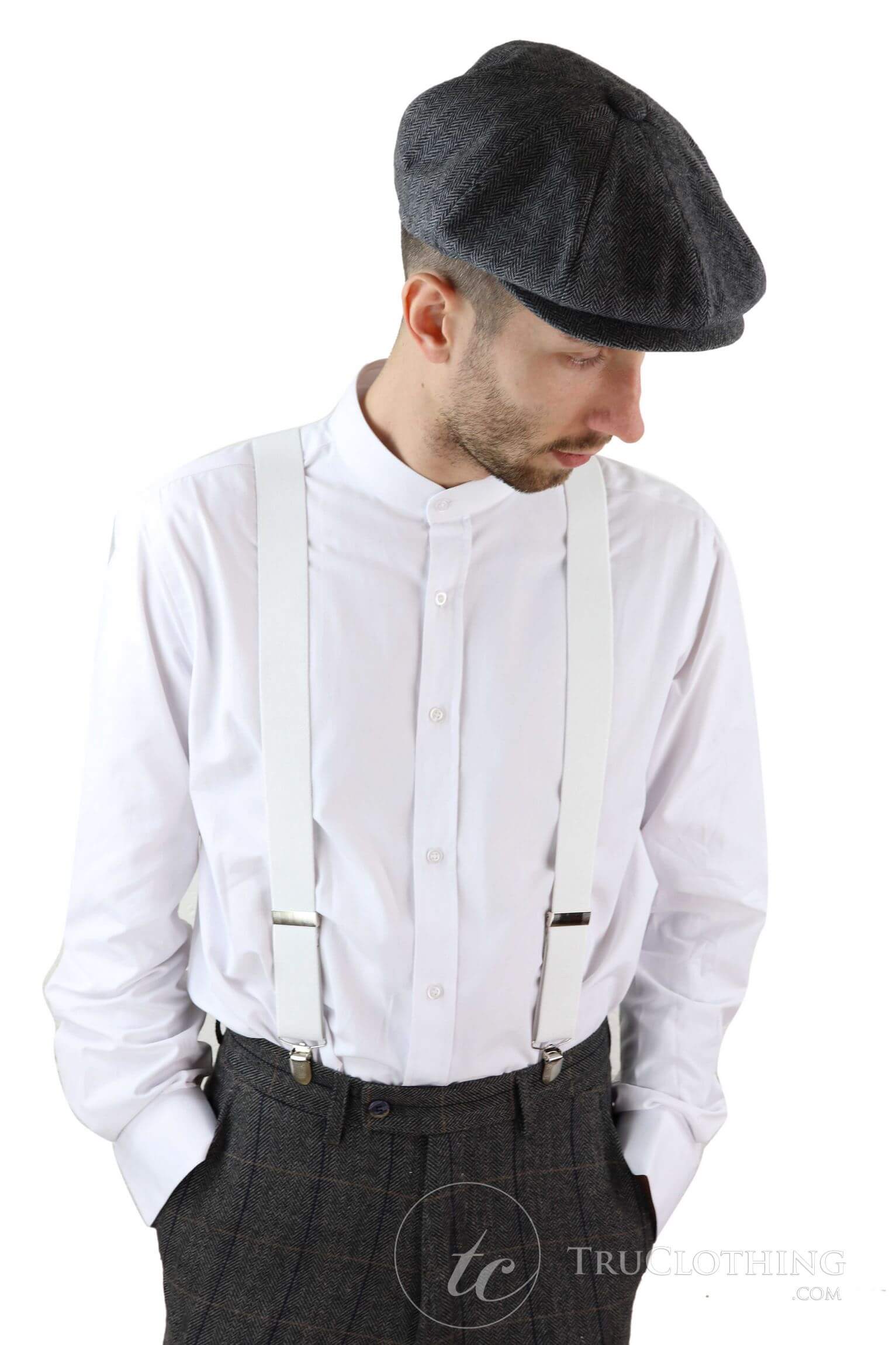 Mens Elasticated Heavy Duty Clip on Trouser Braces Adjustable Suspenders  35mm  eBay