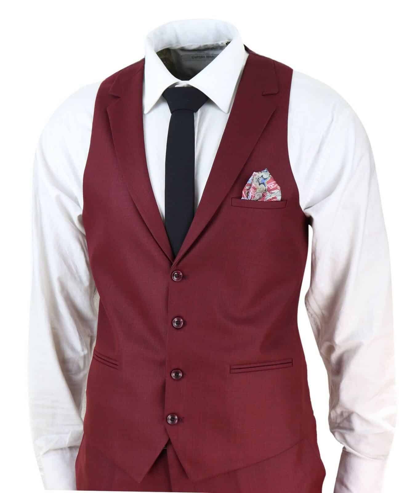Mens Wine 3 Piece Suit: Buy Online - Happy Gentleman