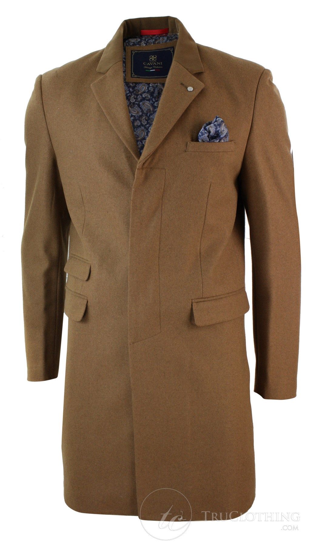 Long tan trench hot sale coat mens