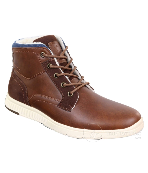 Mens Winter PU Leather Boots