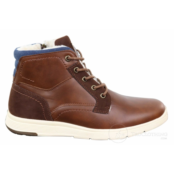 Mens Winter PU Leather Boots