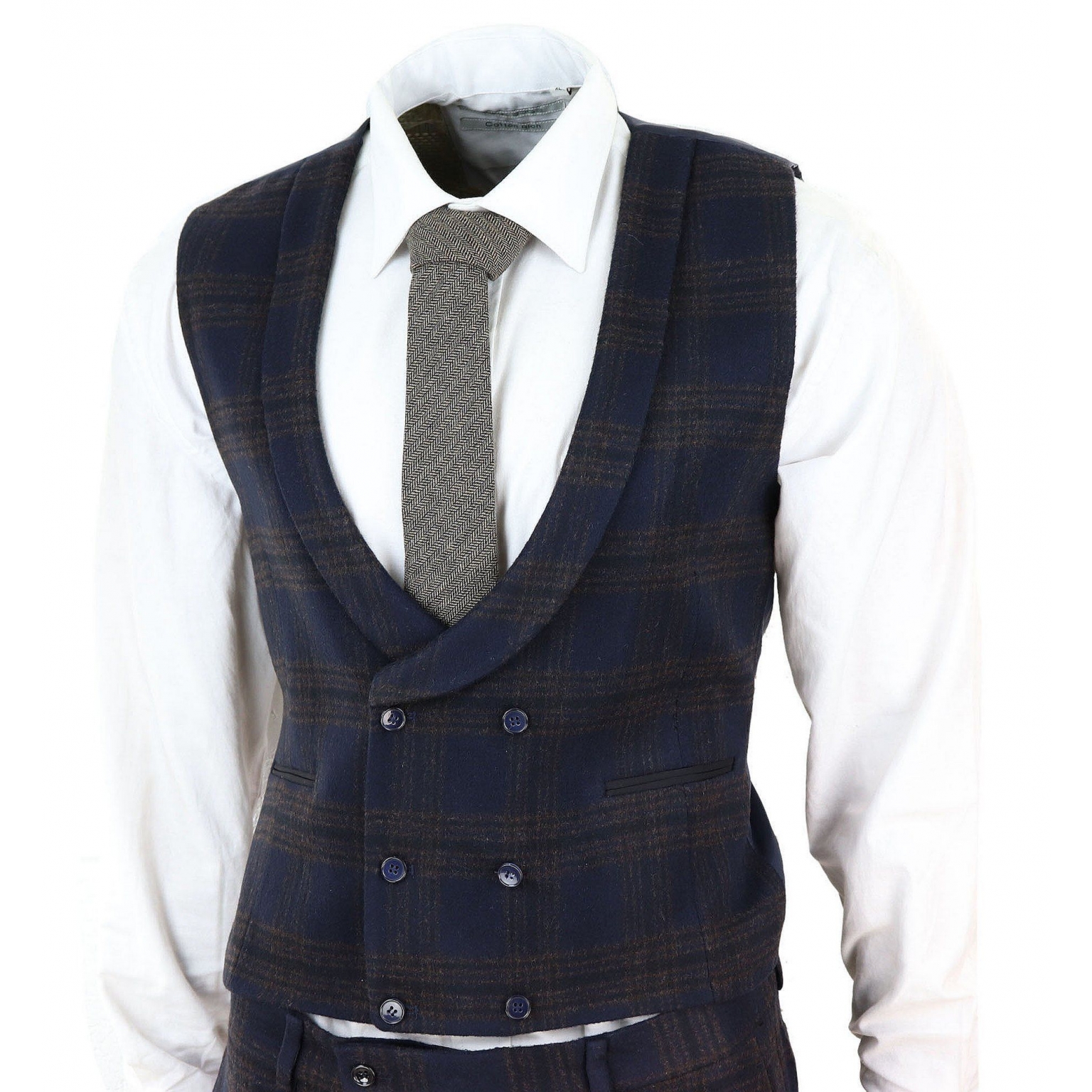 navy blue check pants
