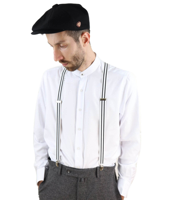 Mens Stripe Classic Trouser Suspenders