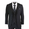 Paul Andrew Parker - Mens 3 Piece Black Tailored Fit Complete Suit Classic Door Man Mourning Funeral