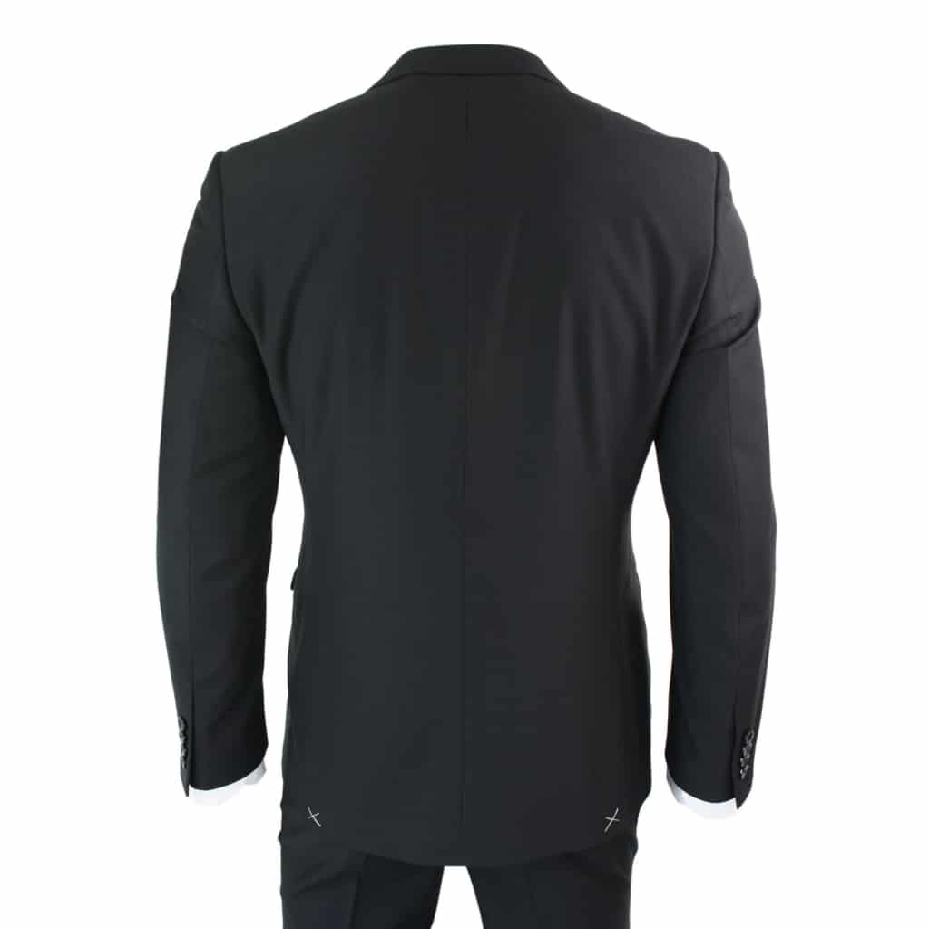 Paul Andrew Parker - Mens 3 Piece Black Tailored Fit Complete Suit ...