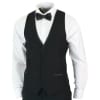 Paul Andrew Regent Black - Mens 3 Piece Black Classic Satin Tuxedo Dinner Suit Tailored Fit Wedding Prom