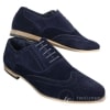 Patron 238 Mens Suede Leather Brogues Smart Casual Red Brown Navy Black Laced Shoes Retro
