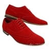 Patron 238 Mens Suede Leather Brogues Smart Casual Red Brown Navy Black Laced Shoes Retro