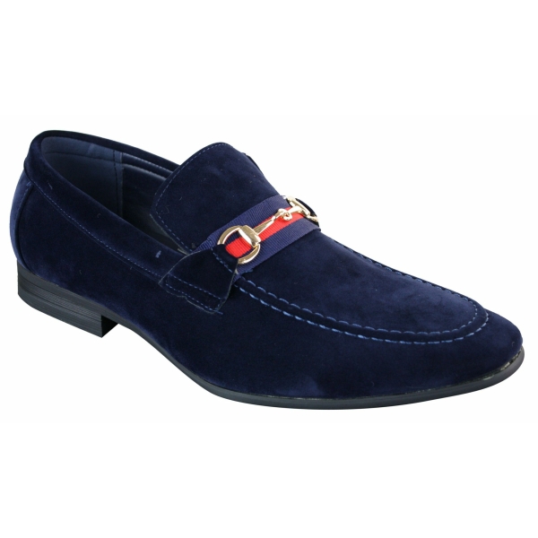 Patron 239 Suede Mens Suede Shoes Buckle Slip On Loafers Smart Casual Navy Blue Brown Black PU