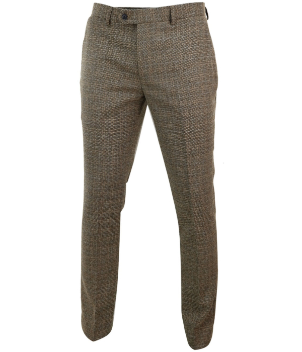 Ralph - Men's Tweed Brown Trousers