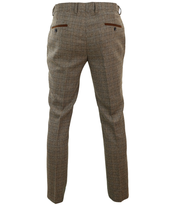 Ralph - Men's Tweed Brown Trousers