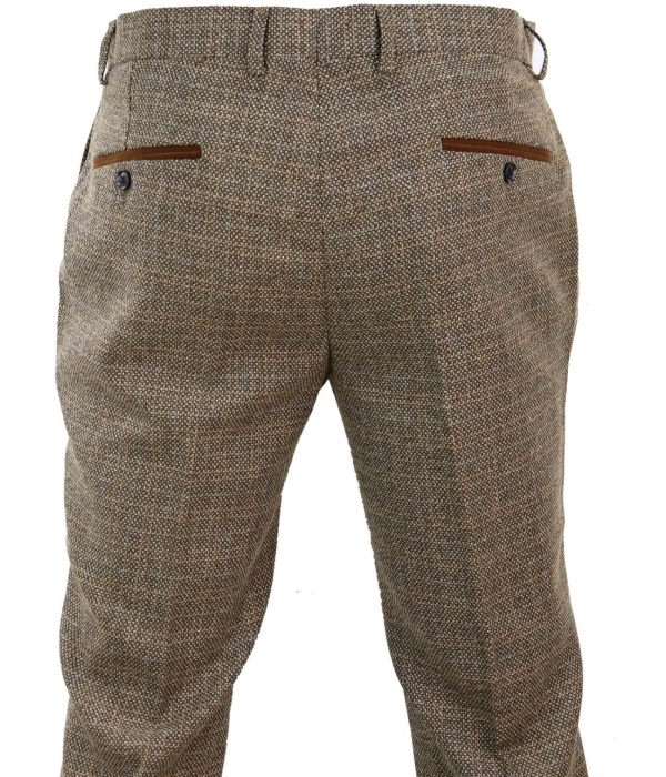 Ralph - Men's Tweed Brown Trousers