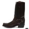 Unisex Real Leather Hi Biker Boots Rock Punk Grinders Buckle Cowboy Riding