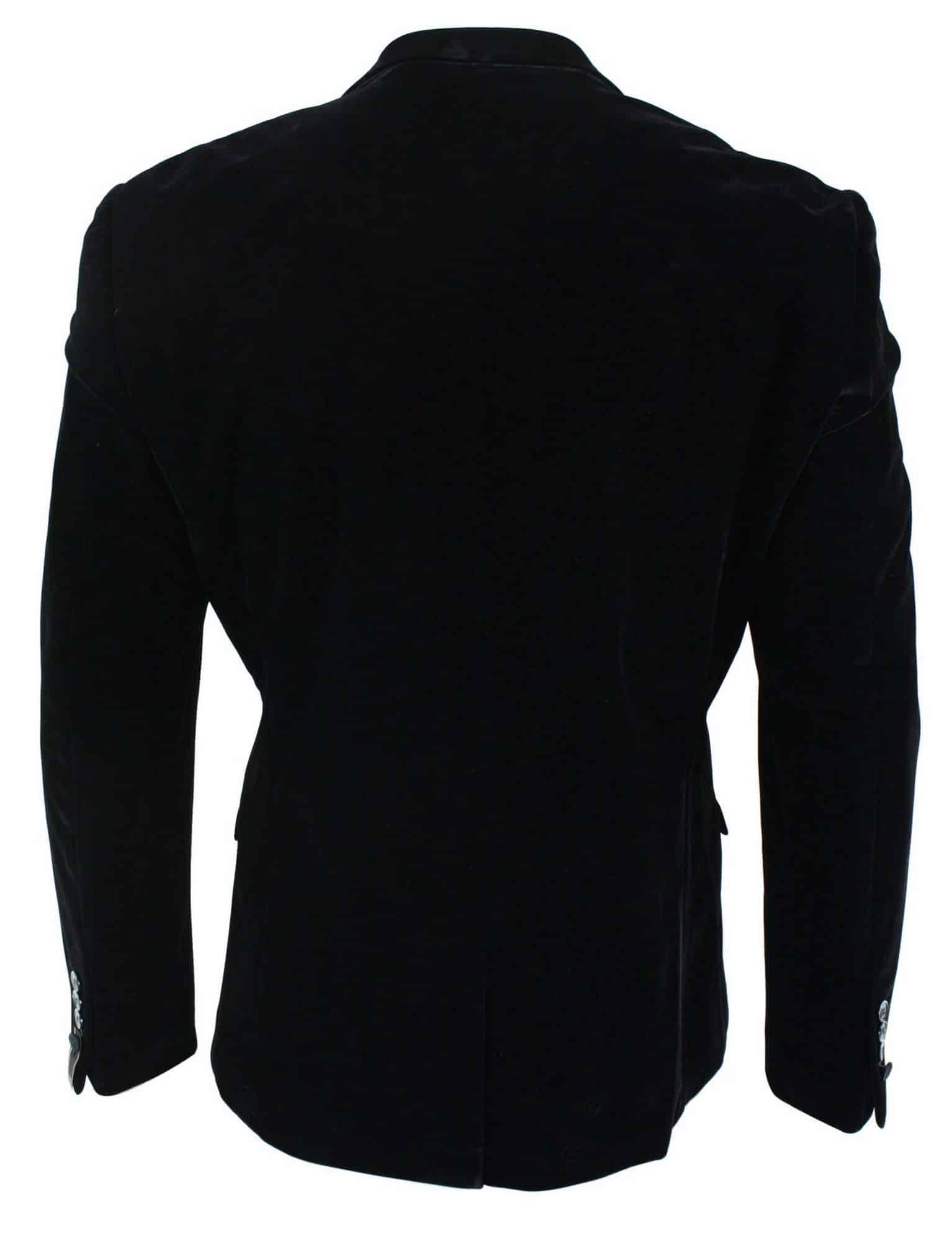 Cavani Rosa - Mens Soft Velvet Black Navy 1 Button Dinner Jacket Tuxedo ...
