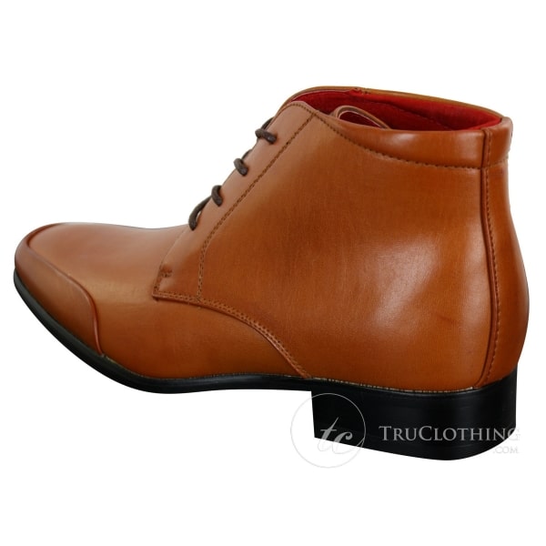 Rossellini Aldo Mens Laced Chelsea Dealer Ankle Boots Tan Brown Black Smart Casual Leather