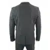 Men's Charcoal Grey 3 Piece Tweed Herringbone Suit - STZ11