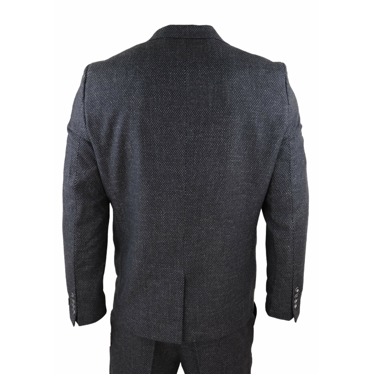 Men's Black Tweed 3 Piece Vintage Suit - STZ14: Buy Online - Happy ...