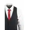 Mens Waistcoat Wool Olive Green with Red Blue Brown Check Tweed Classic Vintage Tailored Fit