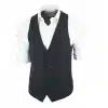 Mens Waistcoat Wool Olive Green with Red Blue Brown Check Tweed Classic Vintage Tailored Fit