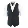Mens Waistcoat Wool Olive Green with Red Blue Brown Check Tweed Classic Vintage Tailored Fit