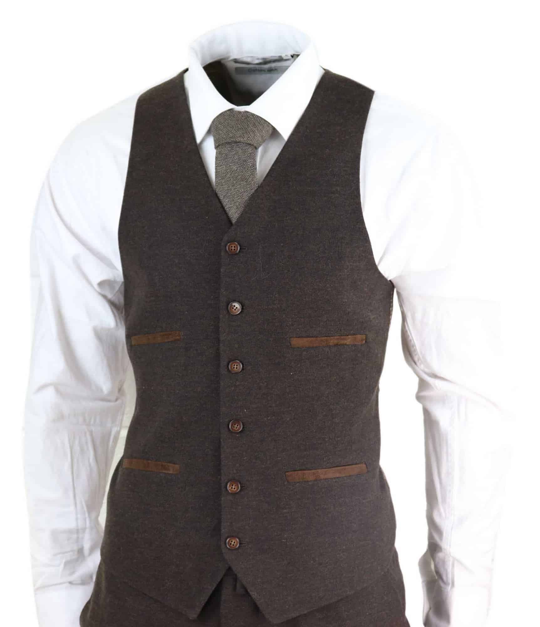 Mens Wool Vintage Brown Suit | Happy Gentleman