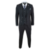 Mens Black Vintage 1920s Suit