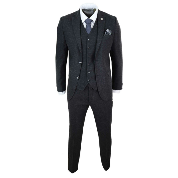 Mens Black Vintage 1920s Suit