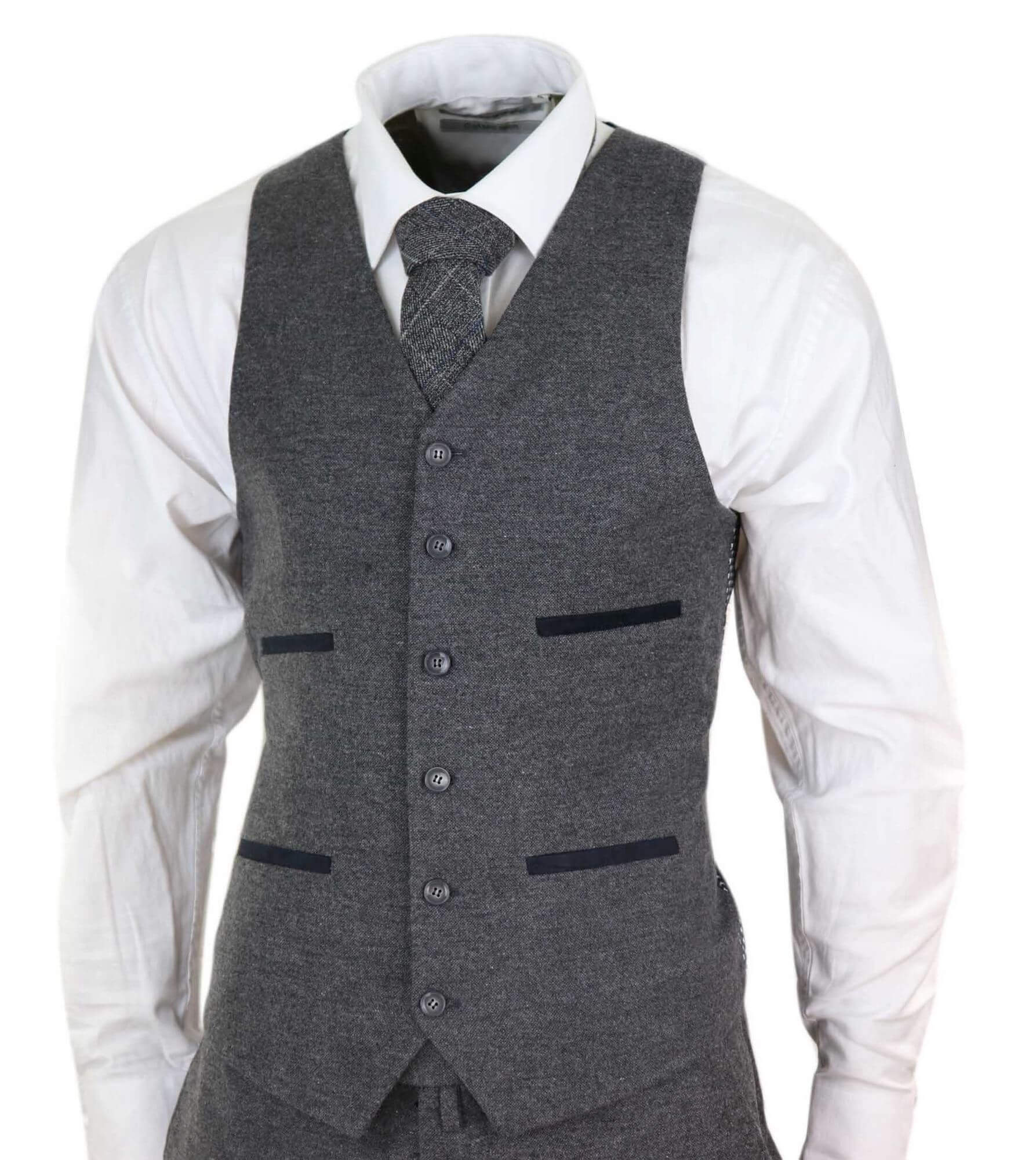 Mens Grey Wool Suit: Buy Online - Happy Gentleman United States