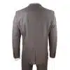 Mens 3 Piece Pinstripe Beige Suit