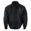 Mens Classic Bomber Black Nubuck Washed Brown Real Leather Jacket-Black