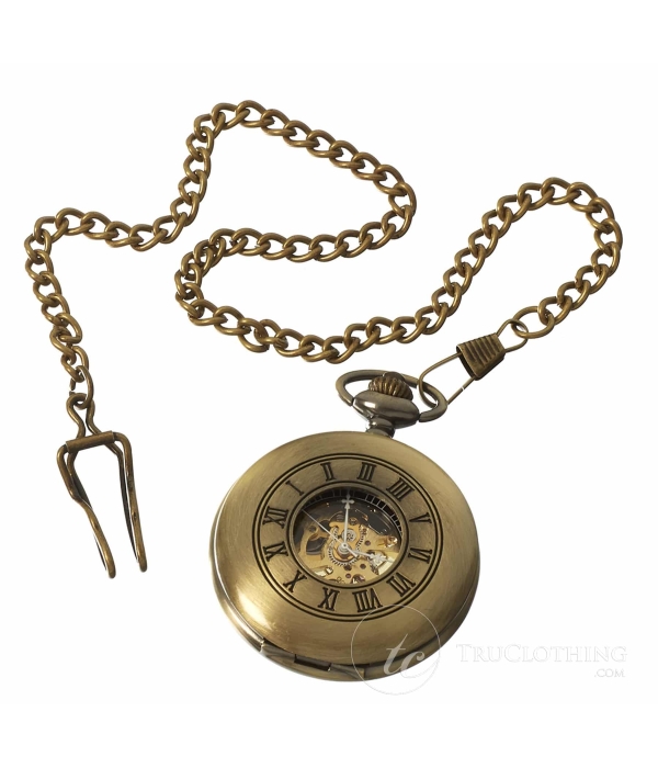 Automatic Mechanical Vintage Pocket Watch-Gold