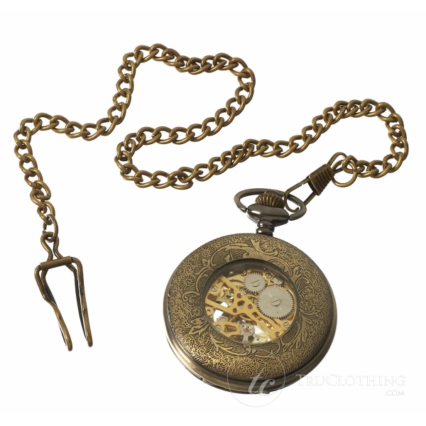 Automatic Mechanical Vintage Pocket Watch-Gold