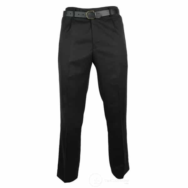 Mens Black Smart Work Office Wedding Trousers W Belt Short Reg Long