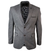 Mens Light Brown Herringbone Tweed Vintage Slim Fit Blazer Smart Casual Jacket