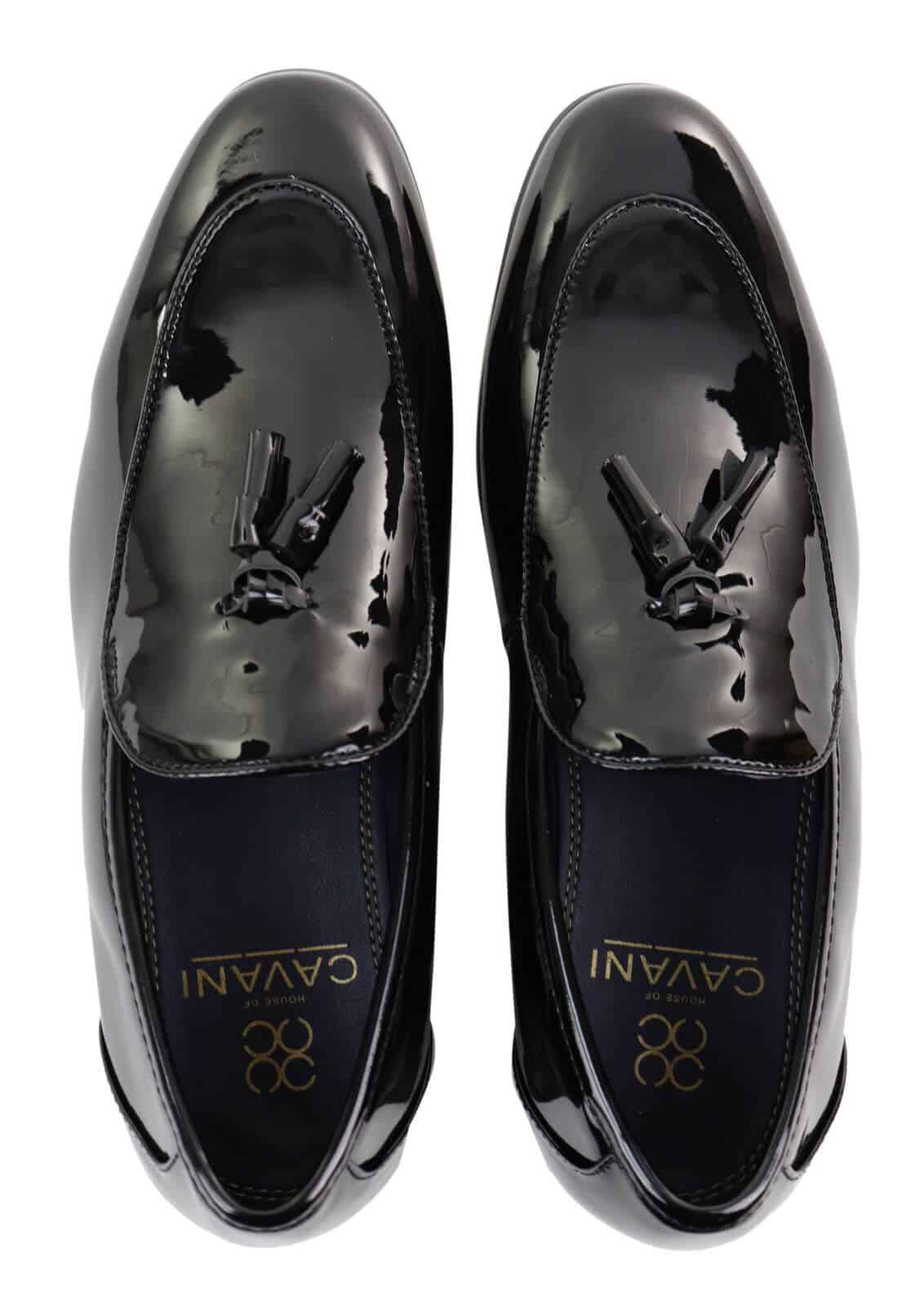 Mens Black Patent Shoes with Tassel: Buy Online - Happy Gentleman