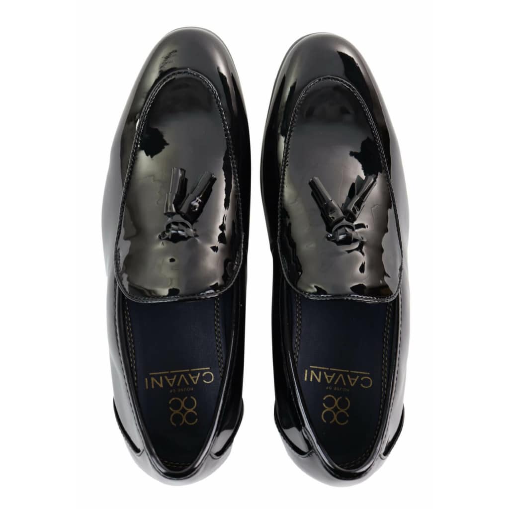 Mens Black Patent Shoes With Tassel Buy Online Happy Gentleman 9501