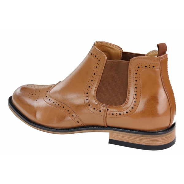 Men's Slip-On Brogue Boots