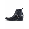 Mens Real Leather Cowboy Boots with Chain