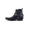 Mens Real Leather Cowboy Boots with Chain
