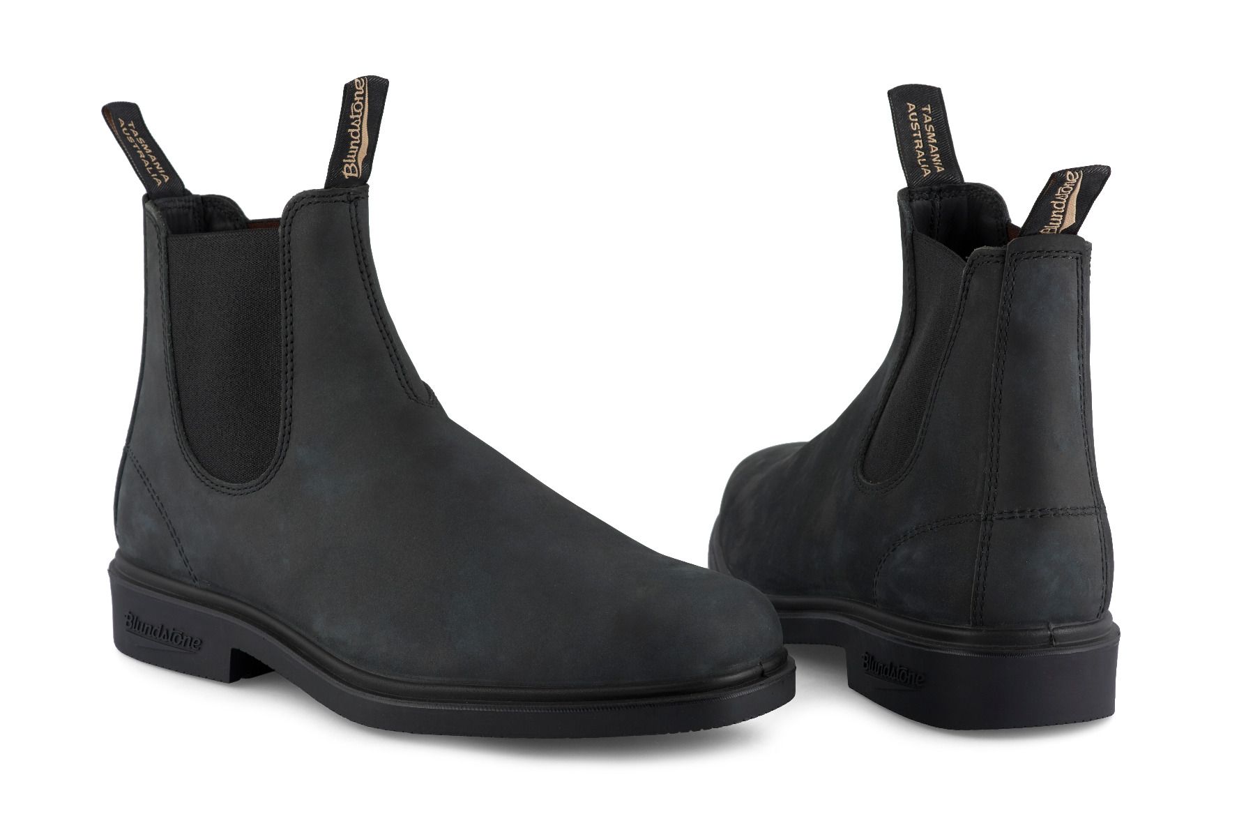Blundstone 1308 Rustic Black Leather Chiesel Toe Chelsea Boot: Buy ...