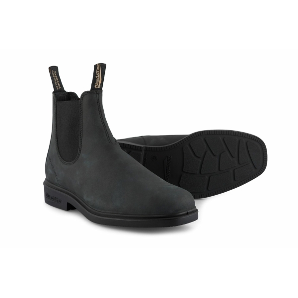 Blundstone 1308 Rustic Black Leather Chiesel Toe Chelsea Boot