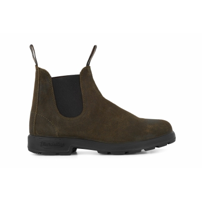 Blundstone 1615 Dark Olive Suede Leather Chelsea Boot