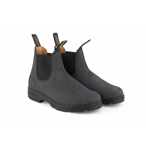 blundstone dress boots rustic black