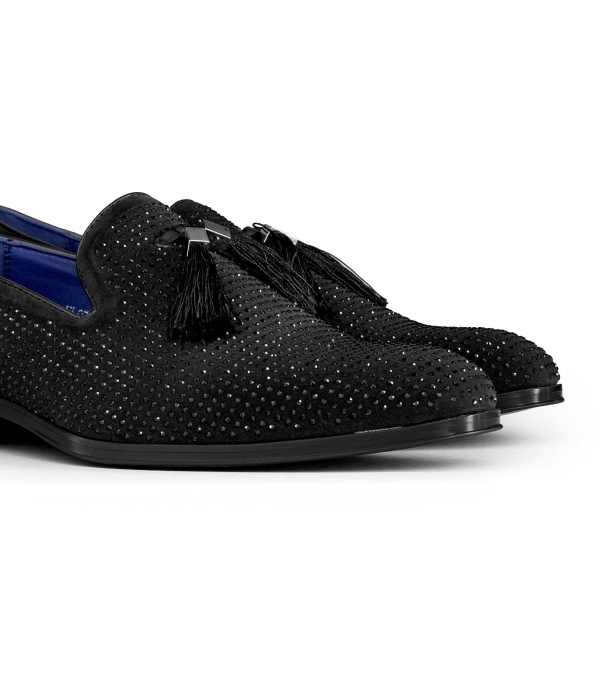 Mens Diamond Dancing Shoes with Tassels