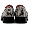 Mens Grey Snakeskin Design Shoes with Metal Toe