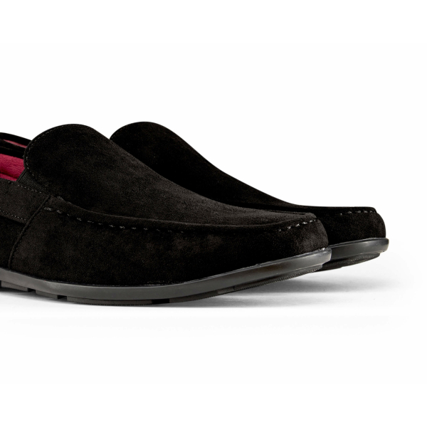 Mens Suede Square Toe Slip On Shoes